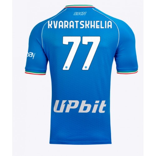 SSC Napoli Khvicha Kvaratskhelia #77 Domaci Dres 2023-24 Kratak Rukav